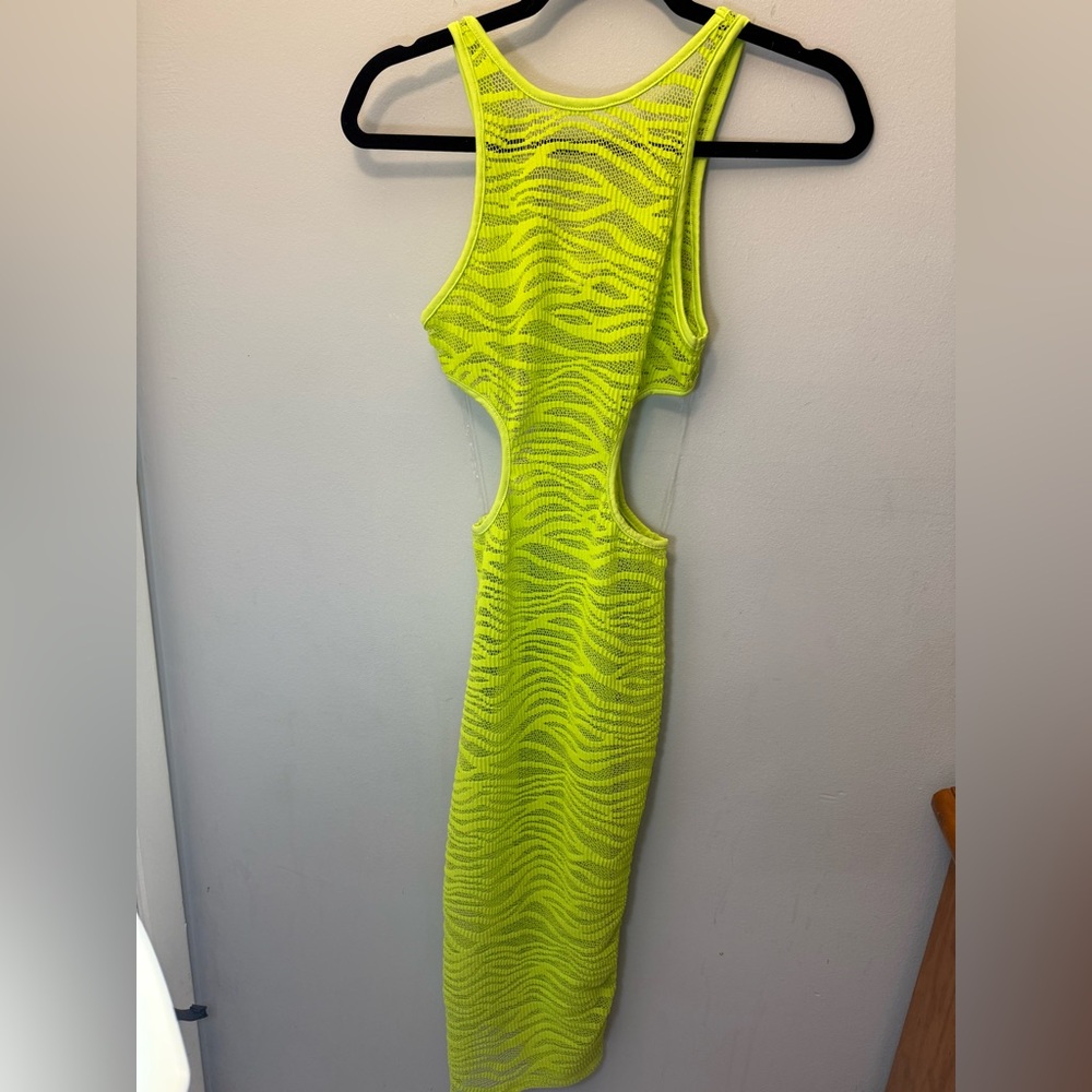 Bozzolo Neon Yellow Backless Dress